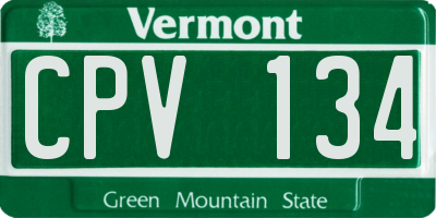 VT license plate CPV134
