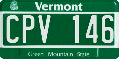 VT license plate CPV146