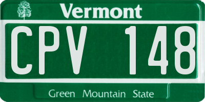 VT license plate CPV148