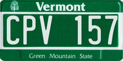VT license plate CPV157