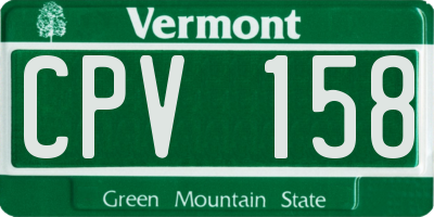 VT license plate CPV158