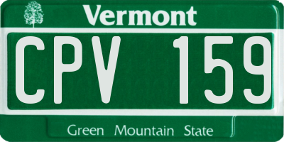 VT license plate CPV159