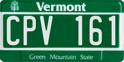 VT license plate CPV161