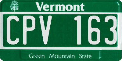 VT license plate CPV163