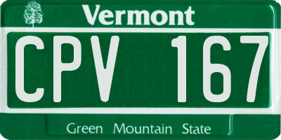 VT license plate CPV167