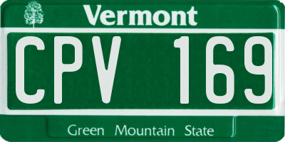 VT license plate CPV169