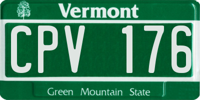 VT license plate CPV176
