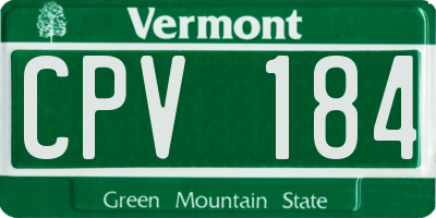 VT license plate CPV184