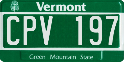VT license plate CPV197