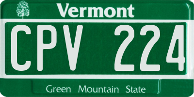 VT license plate CPV224