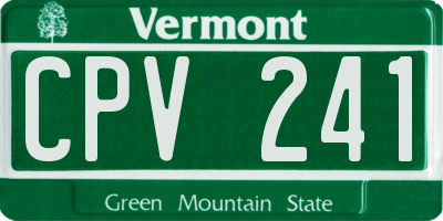 VT license plate CPV241
