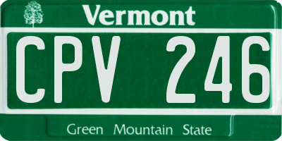 VT license plate CPV246