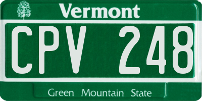 VT license plate CPV248