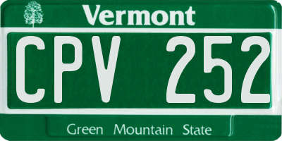VT license plate CPV252