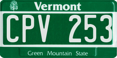 VT license plate CPV253