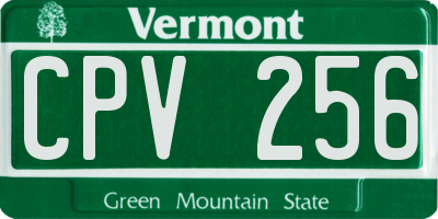 VT license plate CPV256