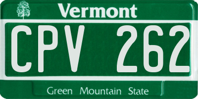 VT license plate CPV262