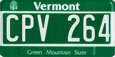 VT license plate CPV264