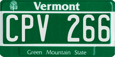 VT license plate CPV266
