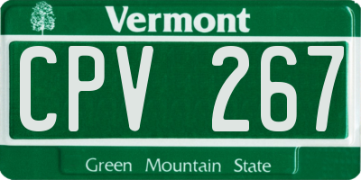 VT license plate CPV267