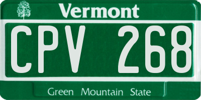 VT license plate CPV268