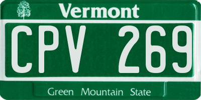 VT license plate CPV269