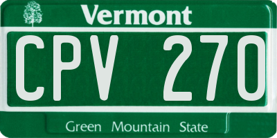 VT license plate CPV270