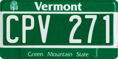 VT license plate CPV271