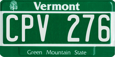 VT license plate CPV276