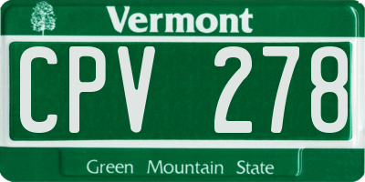 VT license plate CPV278