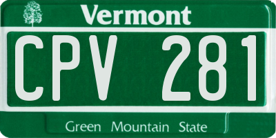 VT license plate CPV281