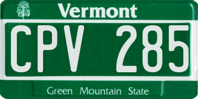 VT license plate CPV285