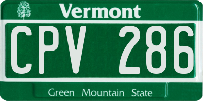 VT license plate CPV286