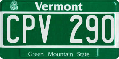 VT license plate CPV290