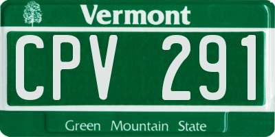 VT license plate CPV291