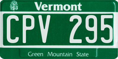 VT license plate CPV295