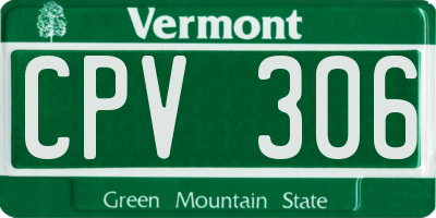 VT license plate CPV306