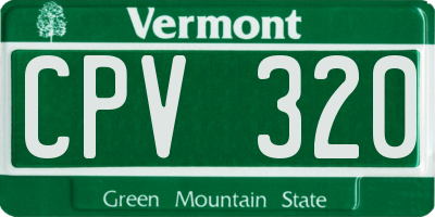 VT license plate CPV320