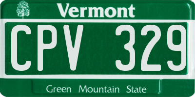 VT license plate CPV329