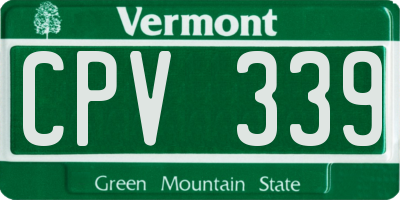 VT license plate CPV339