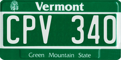 VT license plate CPV340