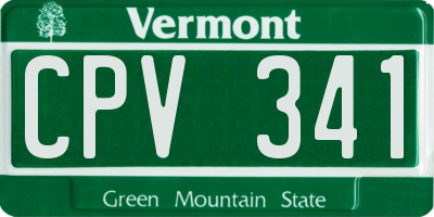 VT license plate CPV341