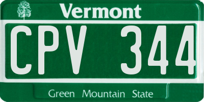 VT license plate CPV344