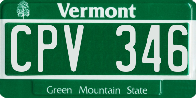 VT license plate CPV346