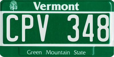 VT license plate CPV348