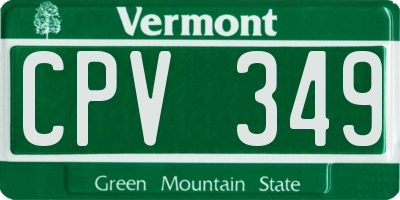 VT license plate CPV349