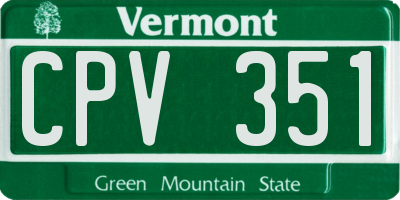 VT license plate CPV351