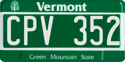 VT license plate CPV352