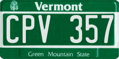 VT license plate CPV357