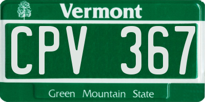 VT license plate CPV367